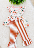 Girl’s Floral & Striped Set