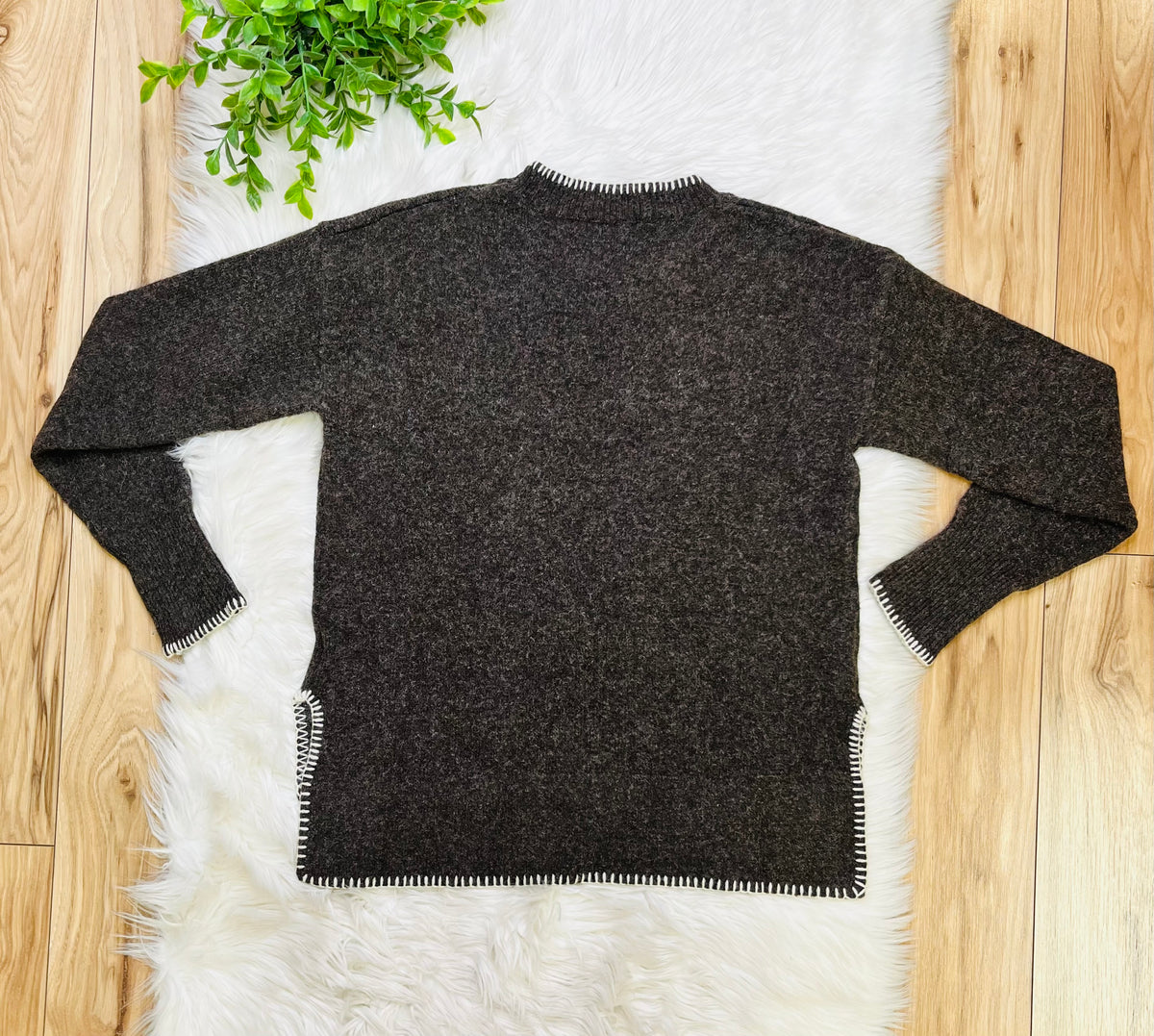 Women’s Zenana Dark Brown Sweater Top