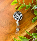 Black Cheetah Print ID badge Holder