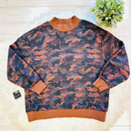 Women’s Evermmee Camouflage Mocked Neck Sweater Top - True to Size