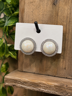 Pear Halo Earrings