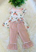 Girl’s Floral & Striped Set