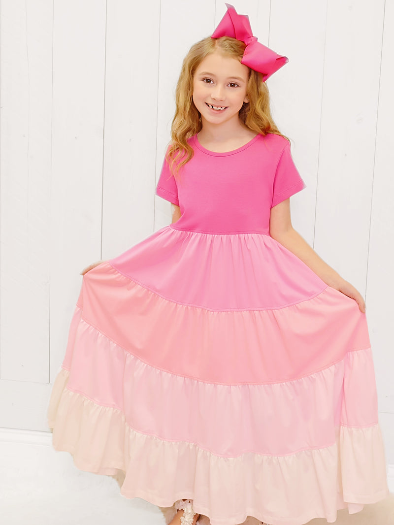Millie Jay Pink Ombré Maxi Dress
