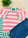 Women’s EverMMee Pink & Green Stripped Top