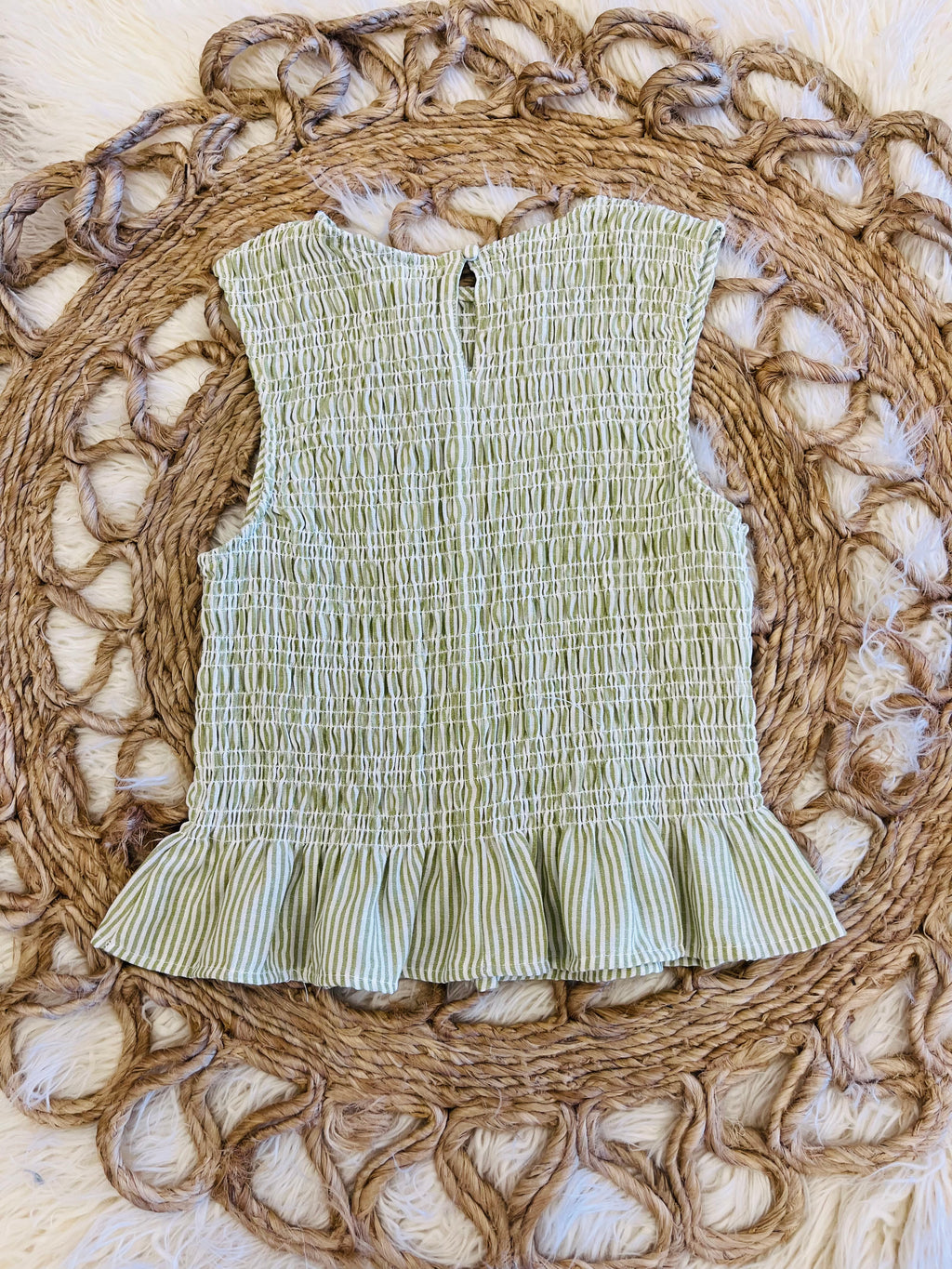 Women’s Blu Pepper Green Smocked Top