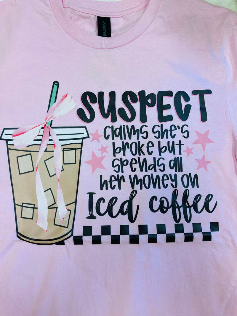 Women’s Suspect Claims Pink Tee - Mini Mee Boutique