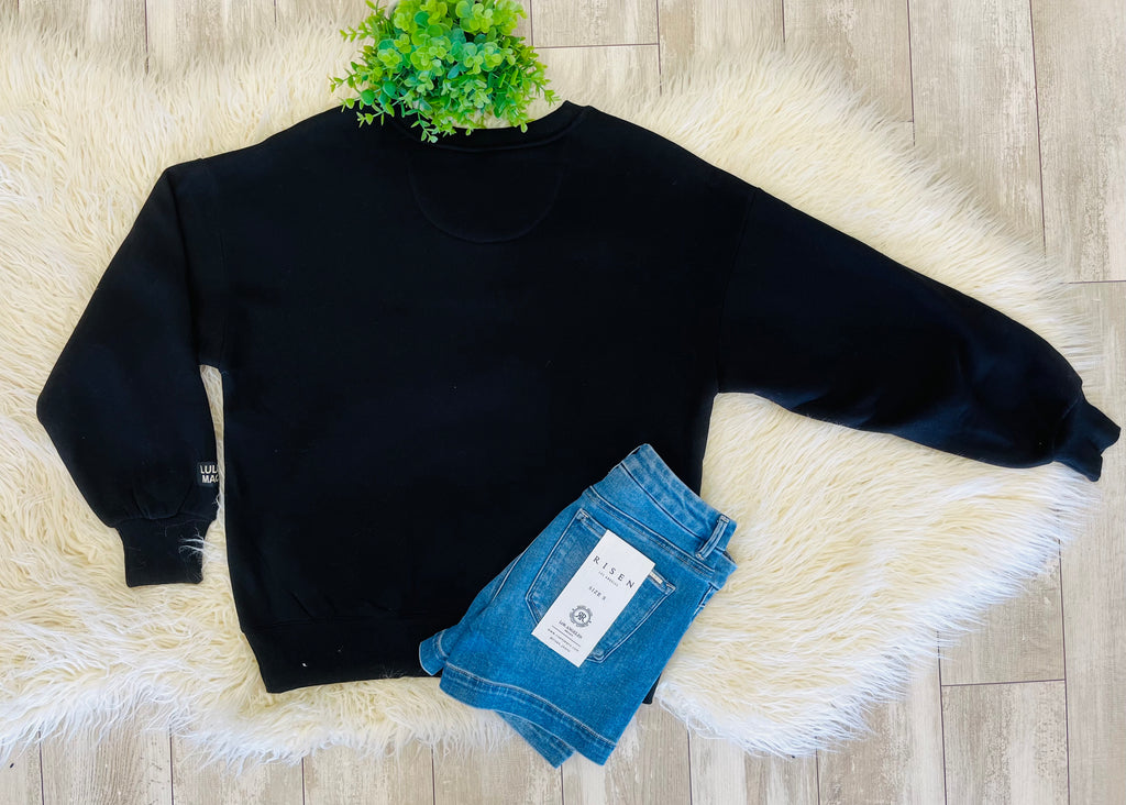 Women’s LuLu Mac Leopard Black Sweatshirt