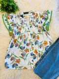 Women’s EverMMee Floral Ruffle Sleeve Button Down Top