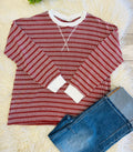 Women’s Ribbed Long Sleeve in Rust Zenana - True to Size