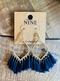 Women’s Gold and Navy Dangling Earrings