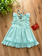 Girl’s Millie Jay Mint Ruffle Dress