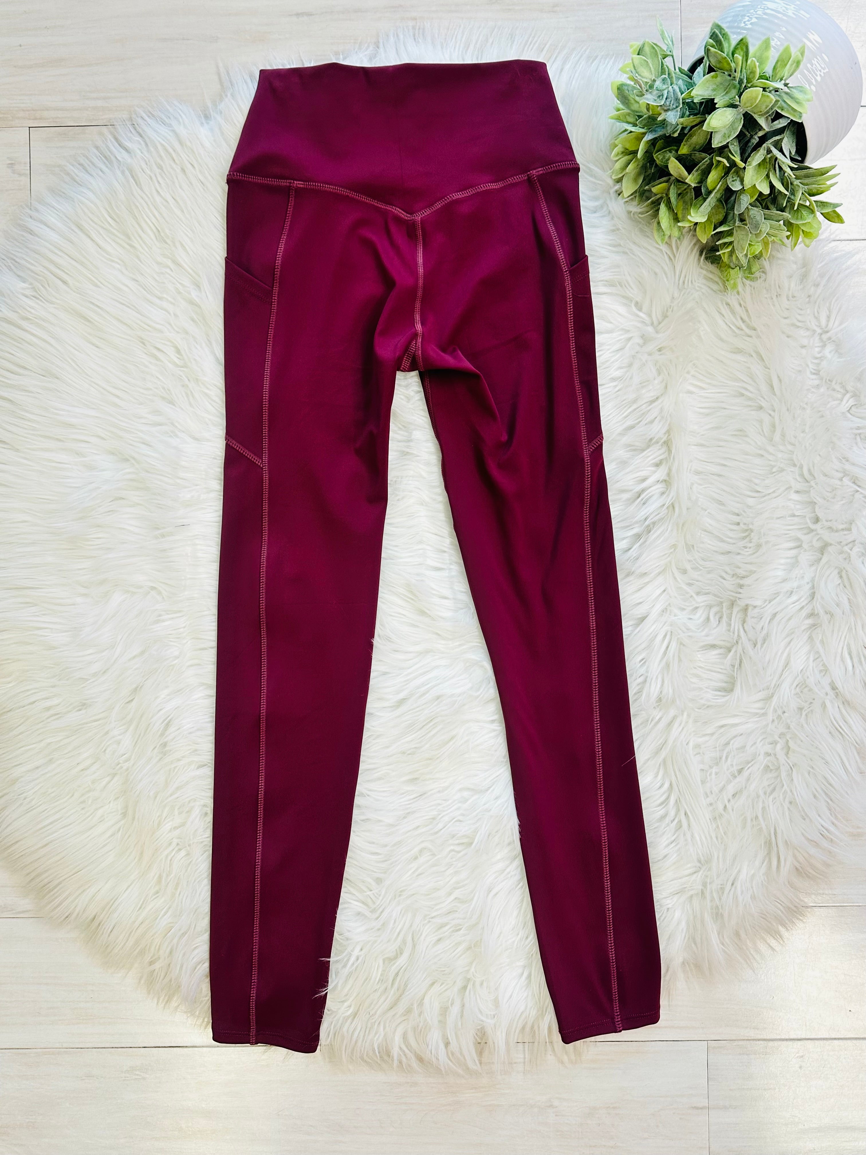 Women’s Burgundy Zenana Leggings