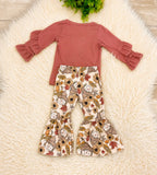 Girl’s Mauve Scarecrow Pants Outfit