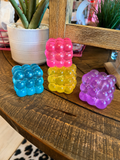 Squishy Grape Cube Toy - Gel Filled Ages 3+