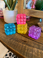 Squishy Grape Cube Toy - Gel Filled Ages 3+