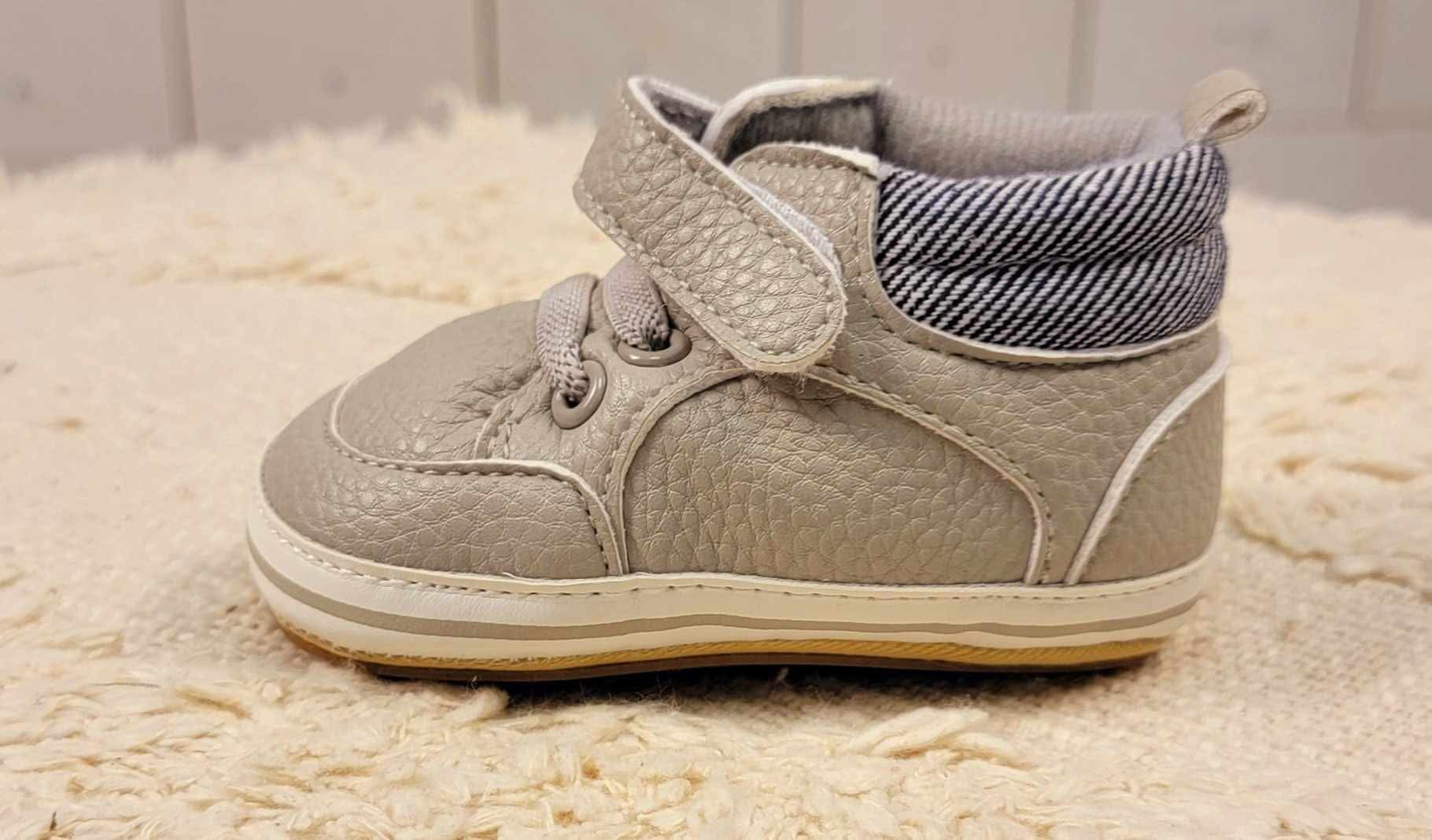 Baby Boy’s Grey and Blue Shoes - Mini Mee Boutique