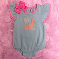 Baby Girls Dinosaur Onesie Bubble Romper