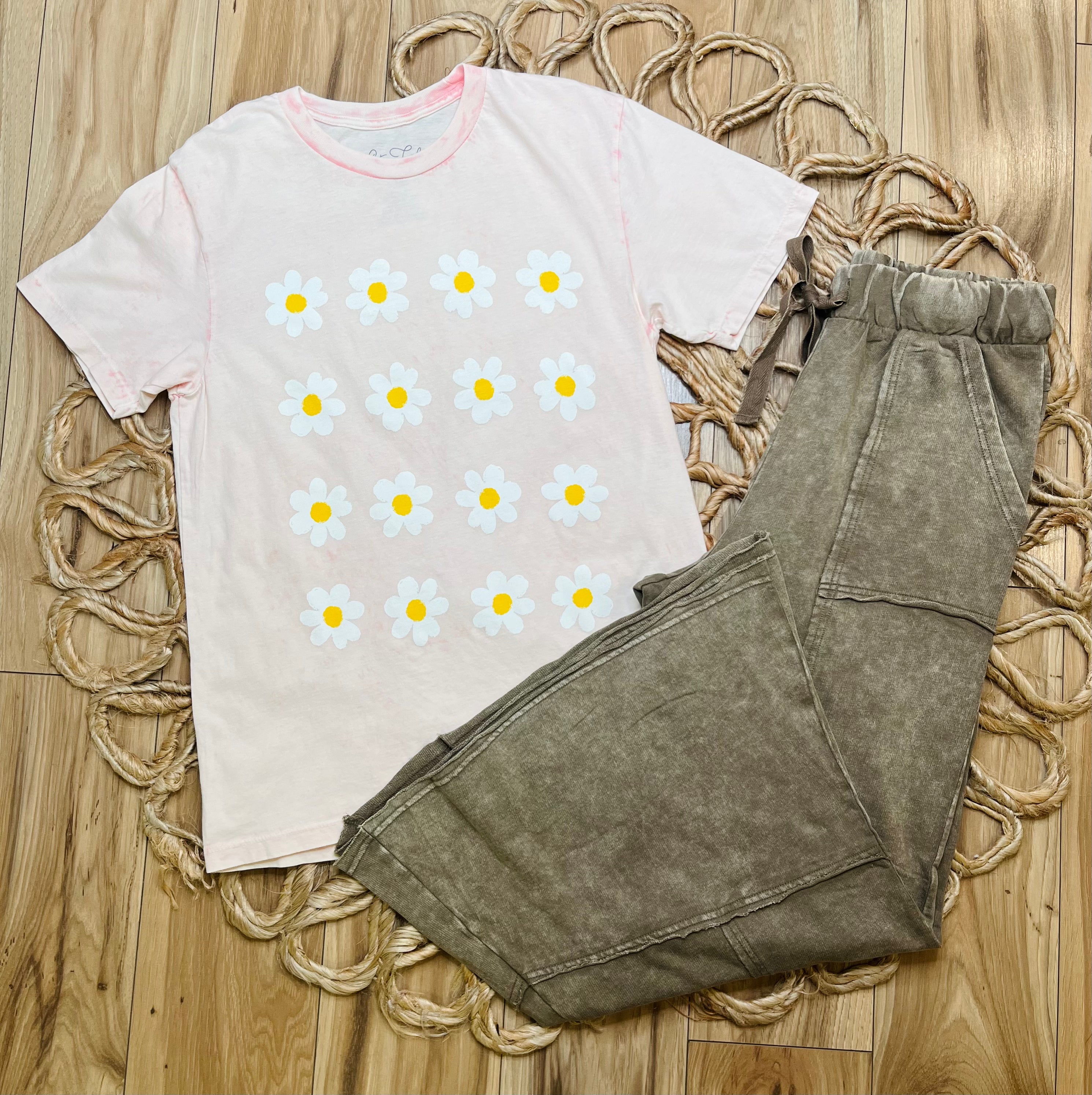 Baby Pink Daisy Tee by Lotus Graphic Tee Women's