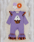 Baby Purple Ghost Romper Girls