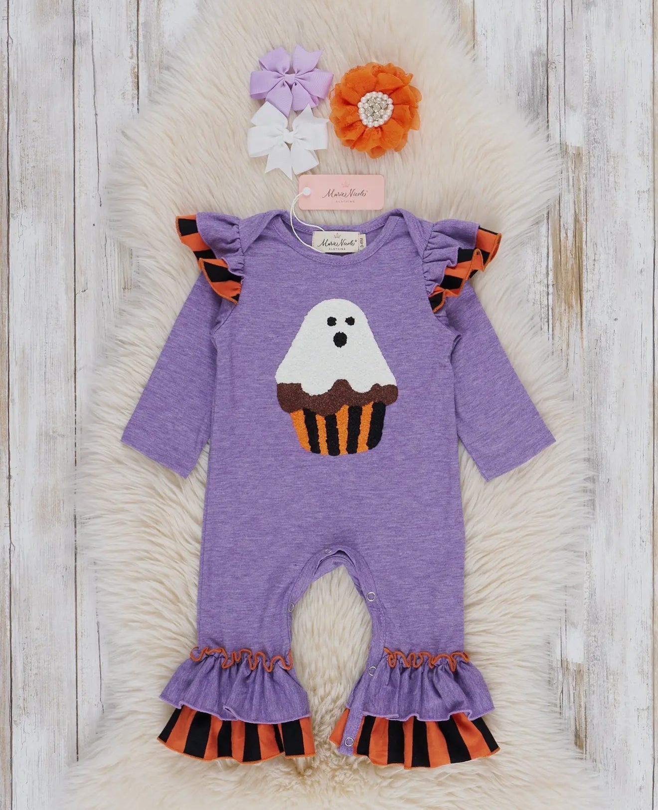 Baby Purple Ghost Romper Girls