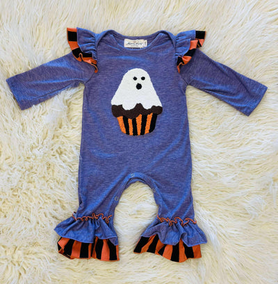 Baby Purple Ghost Romper