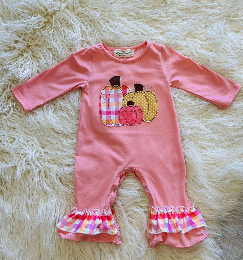 Baby Rose Pink Pumpkin Romper