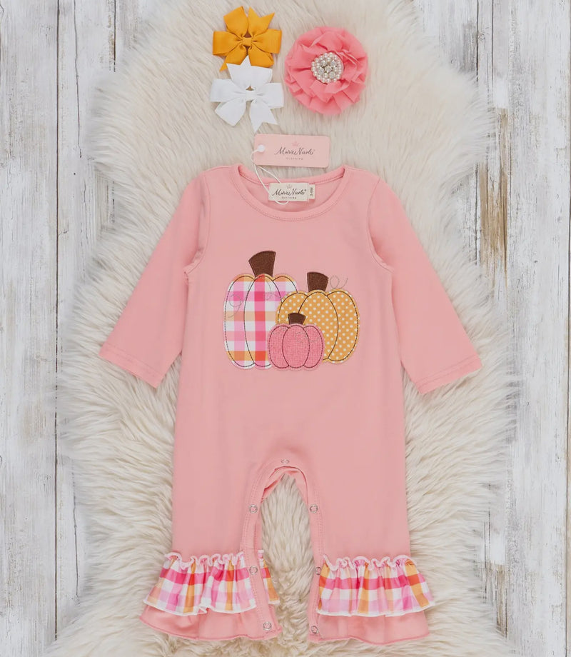 Baby Rose Pink Pumpkin Romper