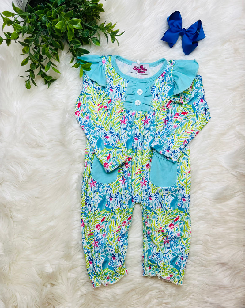 Baby Watercolor Print Romper