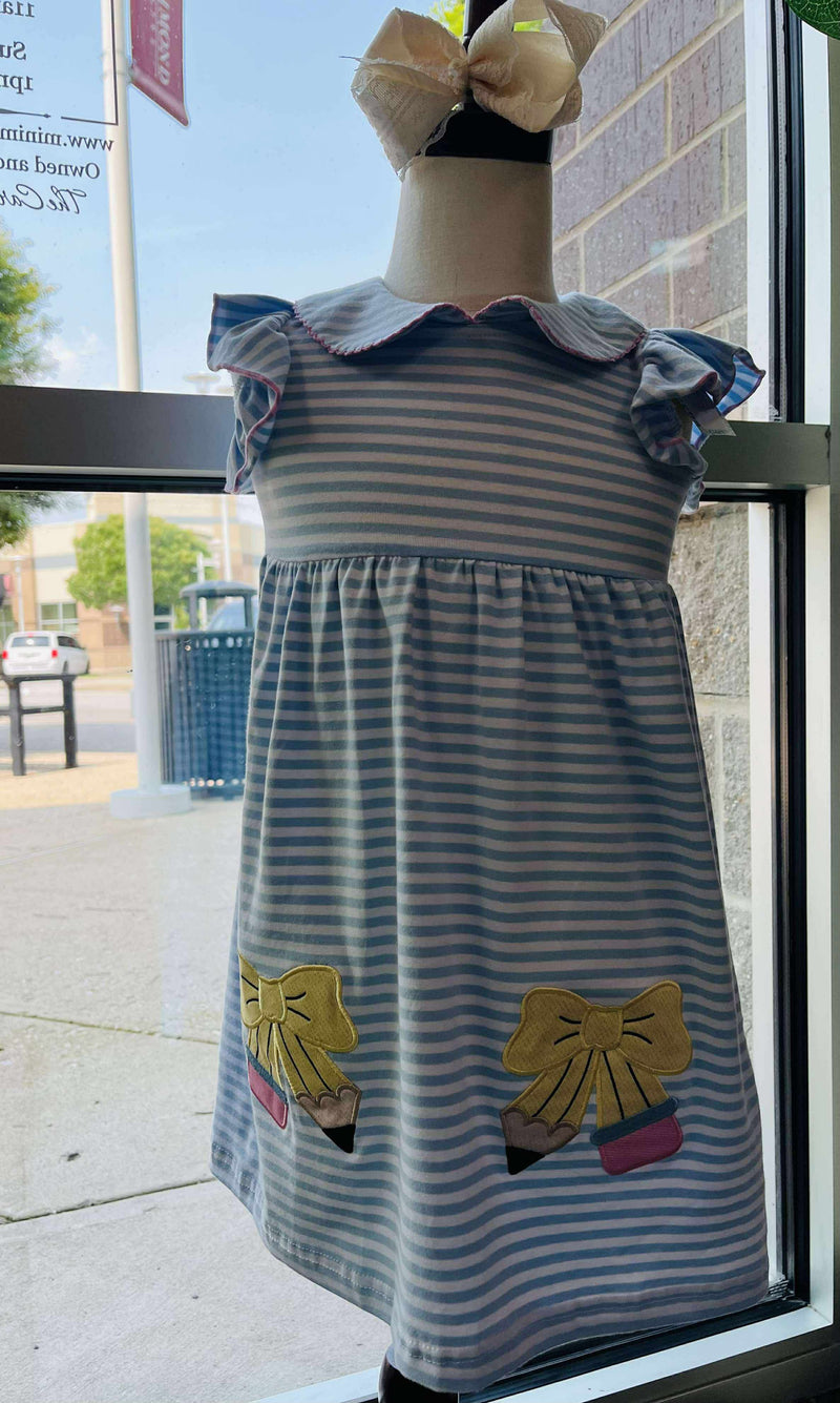 Back to School Stripe Dress Girls