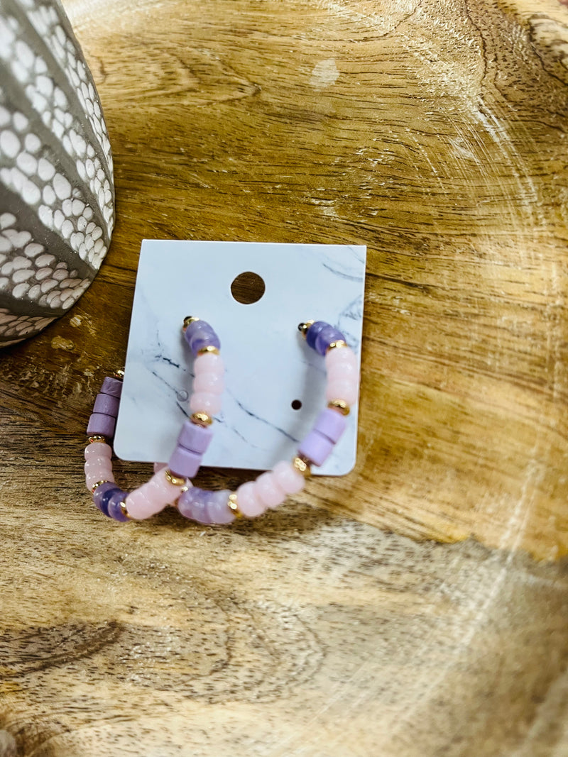 Beaded Hoop Earrings