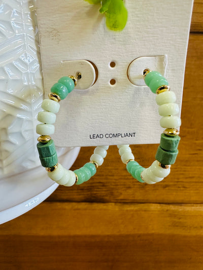 Beaded Hoop Earrings