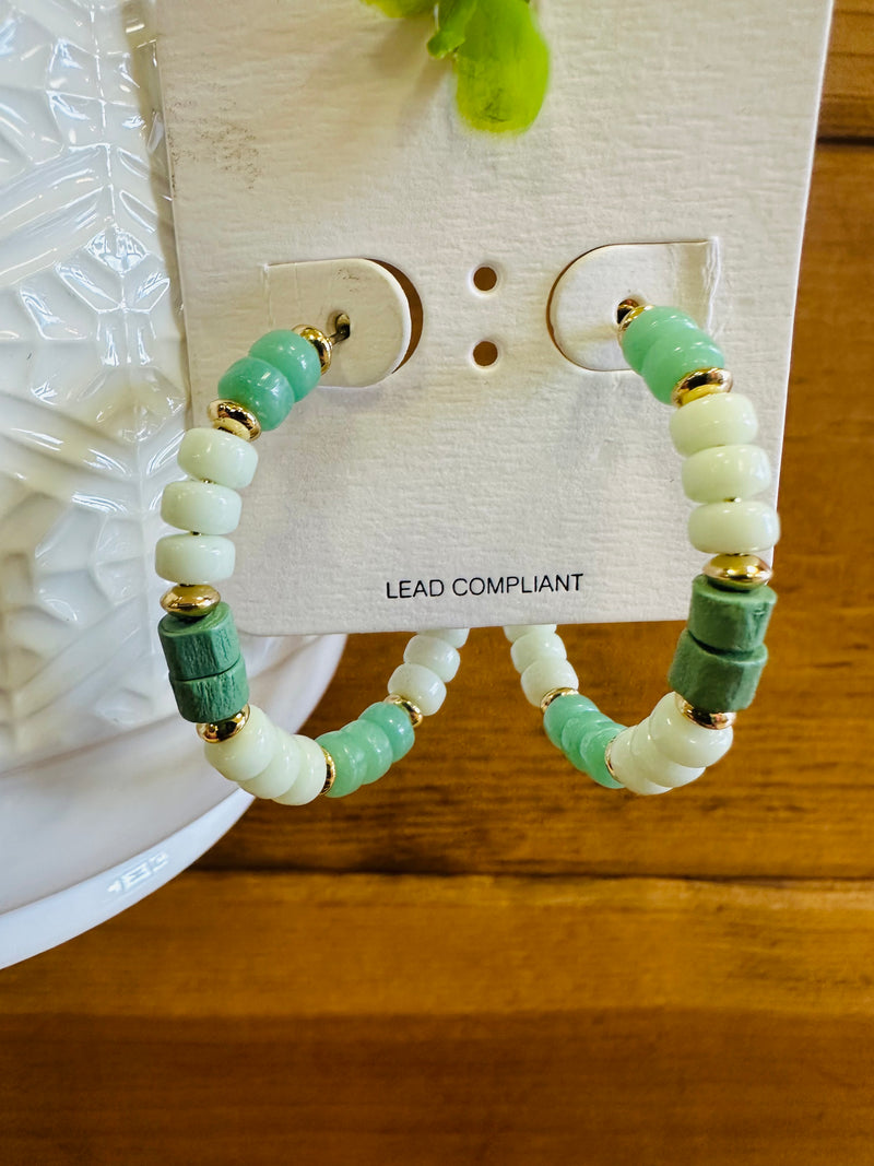 Beaded Hoop Earrings
