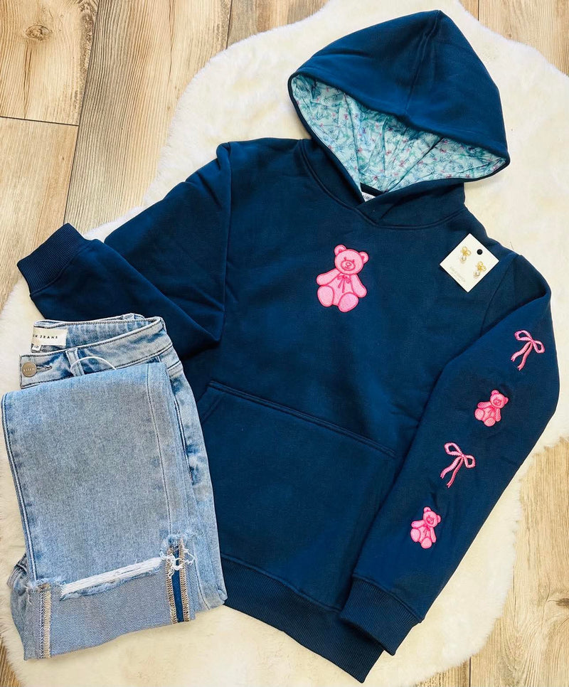 Bear Embroidered Simply Southern Pullover
