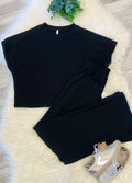 Black Ribbed Women’s Matching Set
