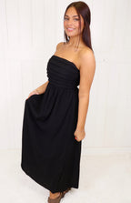 Black Strapless Dress SS Women's