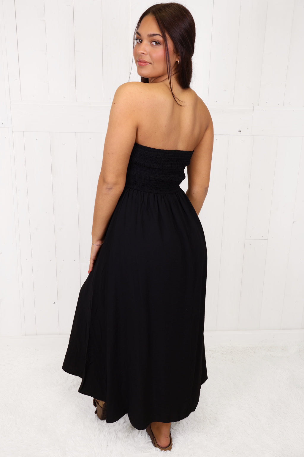 Black Strapless Dress SS Women's