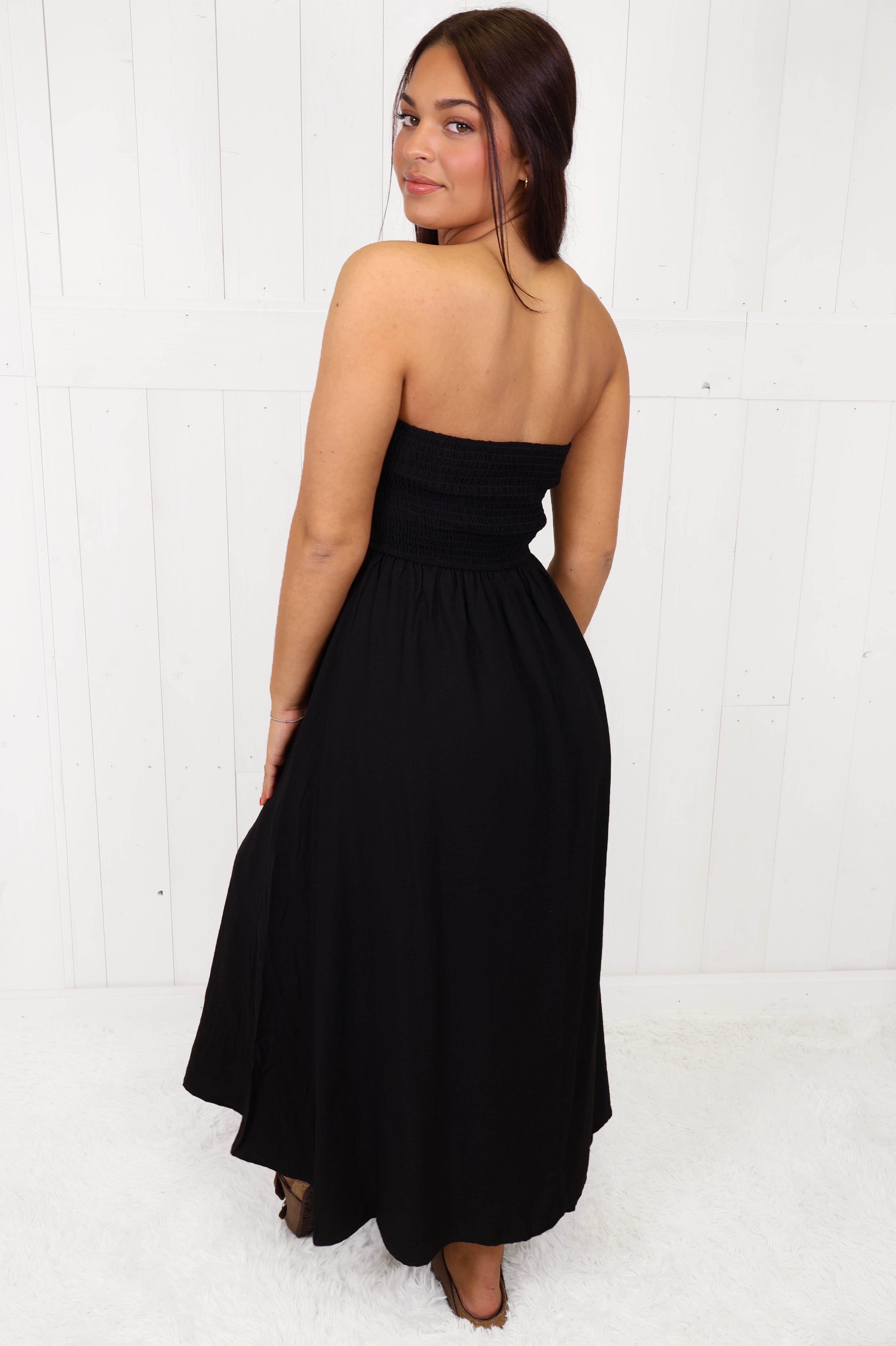 Black Strapless Dress SS Women's