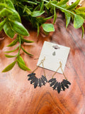 Black Teardrop dangle earrings