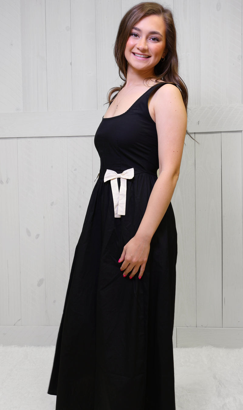 Black Tie Affair Midi Dress