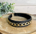 Black and gold chain headband