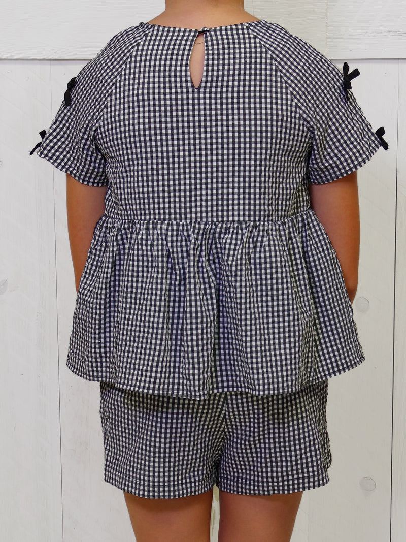 Black gingham set by Hayden girls