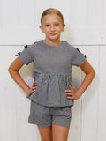 Black gingham set by Hayden girls Outfit