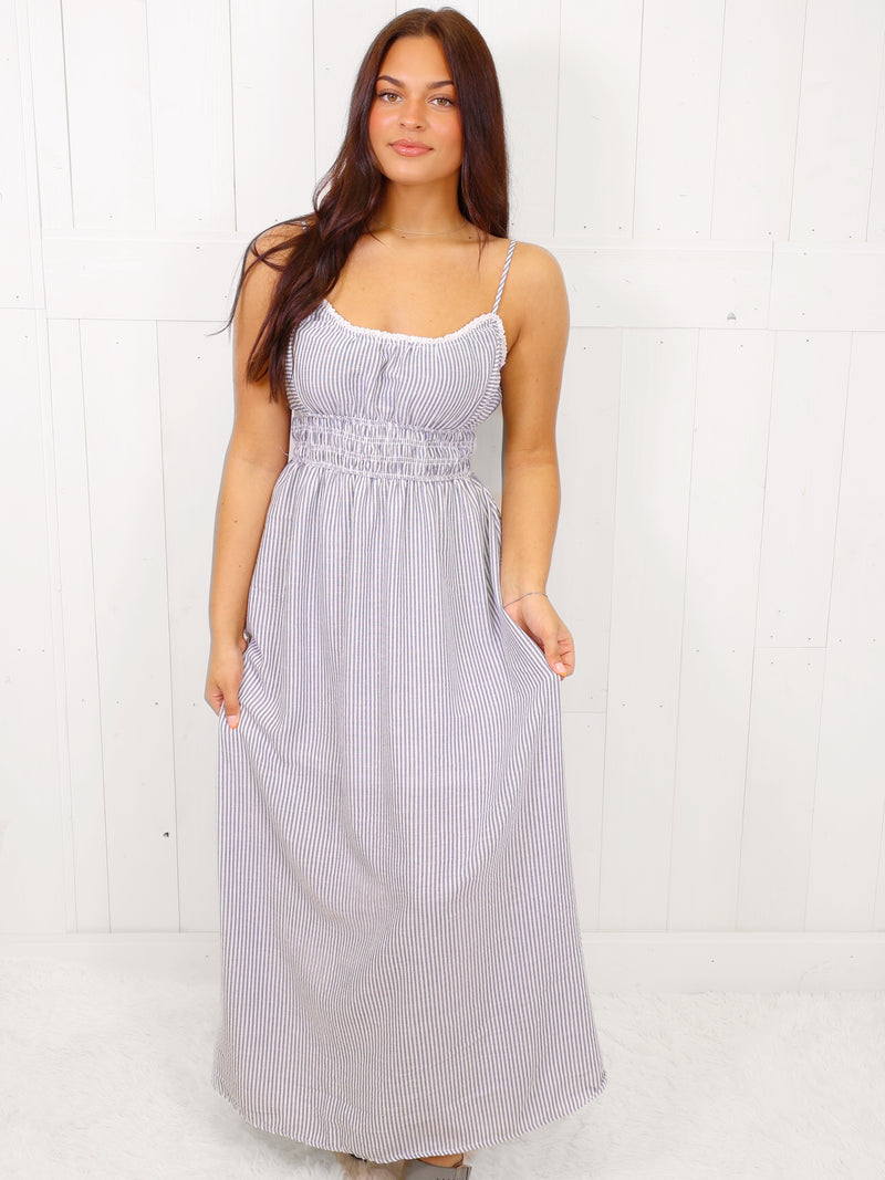 Blue Stripe Tank Maxi dress