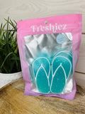 Blue flip flops “cactus blossom” scented freshie
