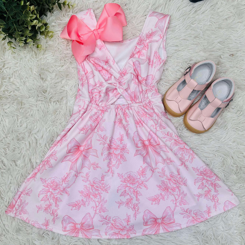 Bow Coquette Girls Activewear Dress