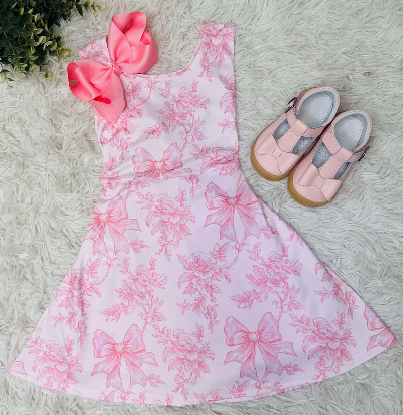 Bow Coquette Girls Activewear Dress