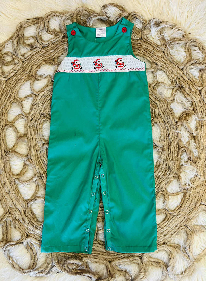 Boy’s Santa Smocked Romper
