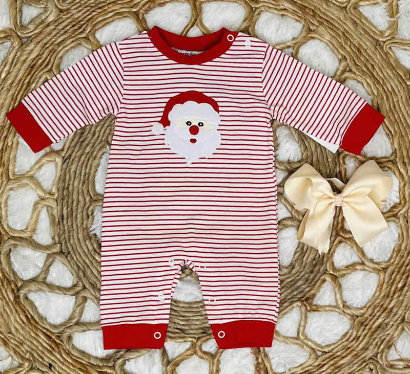 Boy’s Santa Stripe Romper