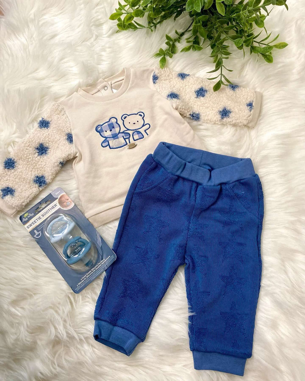 Boy's Blue Bears 2 Piece Set - Mini Mee Boutique