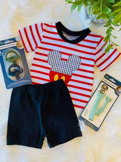 Boy's Mickey Patch 2 Piece Set - Mini Mee Boutique